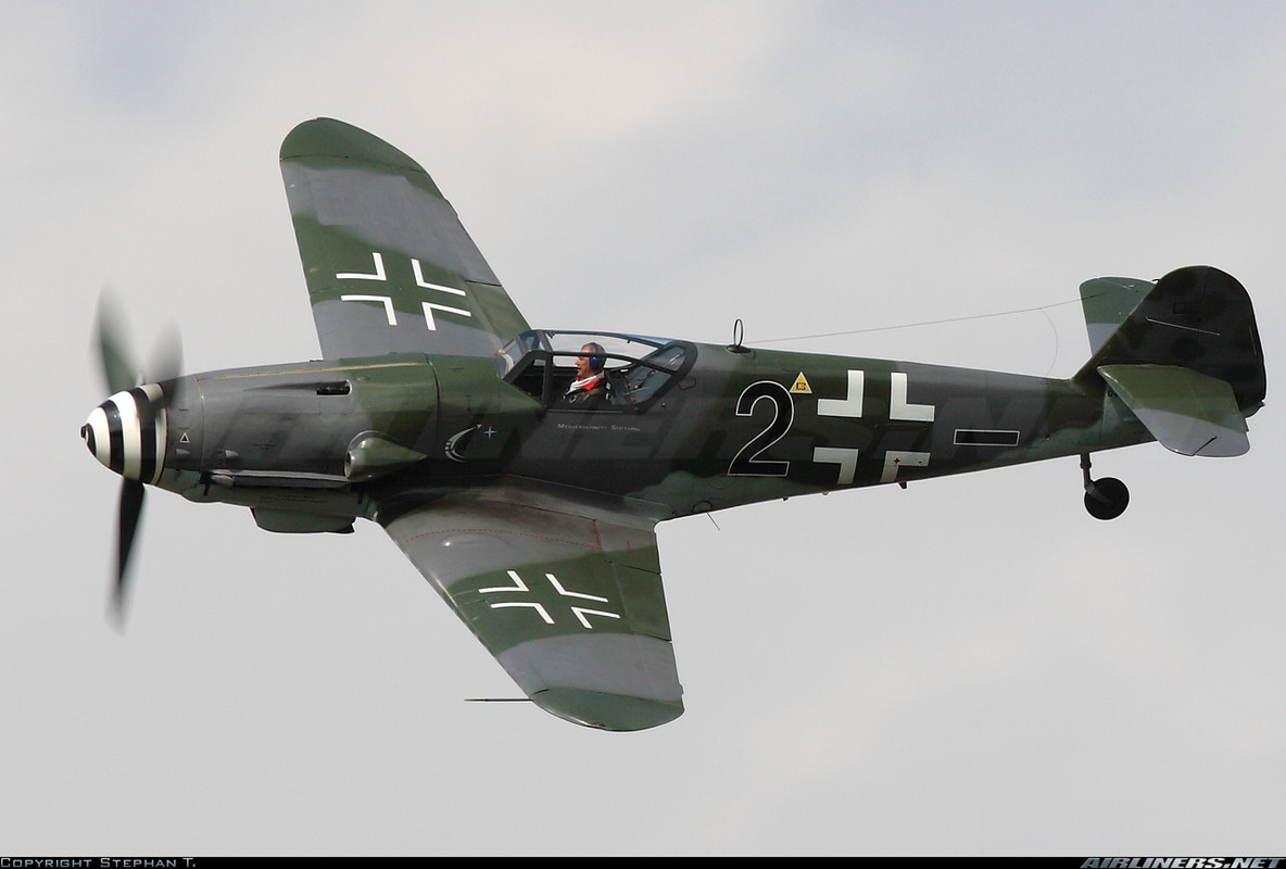 Messerschmitt Bf 109G-10 D-FDME Black 2 conservado en la Messerschmitt Foundation en Berlín, Alemania