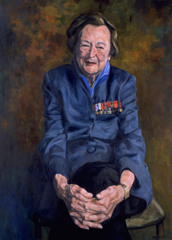 Retrato de Nancy Wake a los 98 años de edad