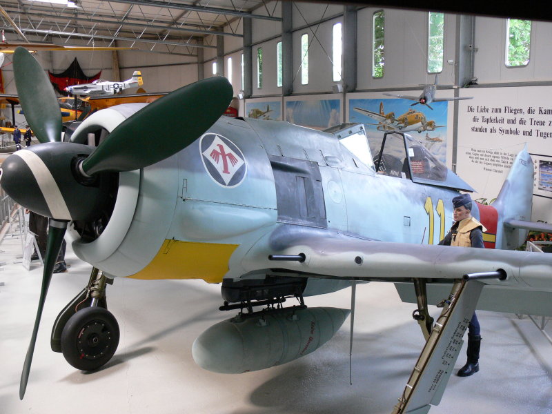 Focke-Wulf Fw 190A-8 con número de Serie 170393 conservado en el Luftfahrtmuseum en Hannover, Alemania