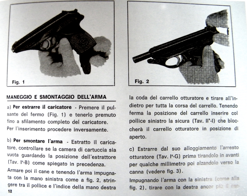 istruzioni in pdf per pistola beretta mod. 76